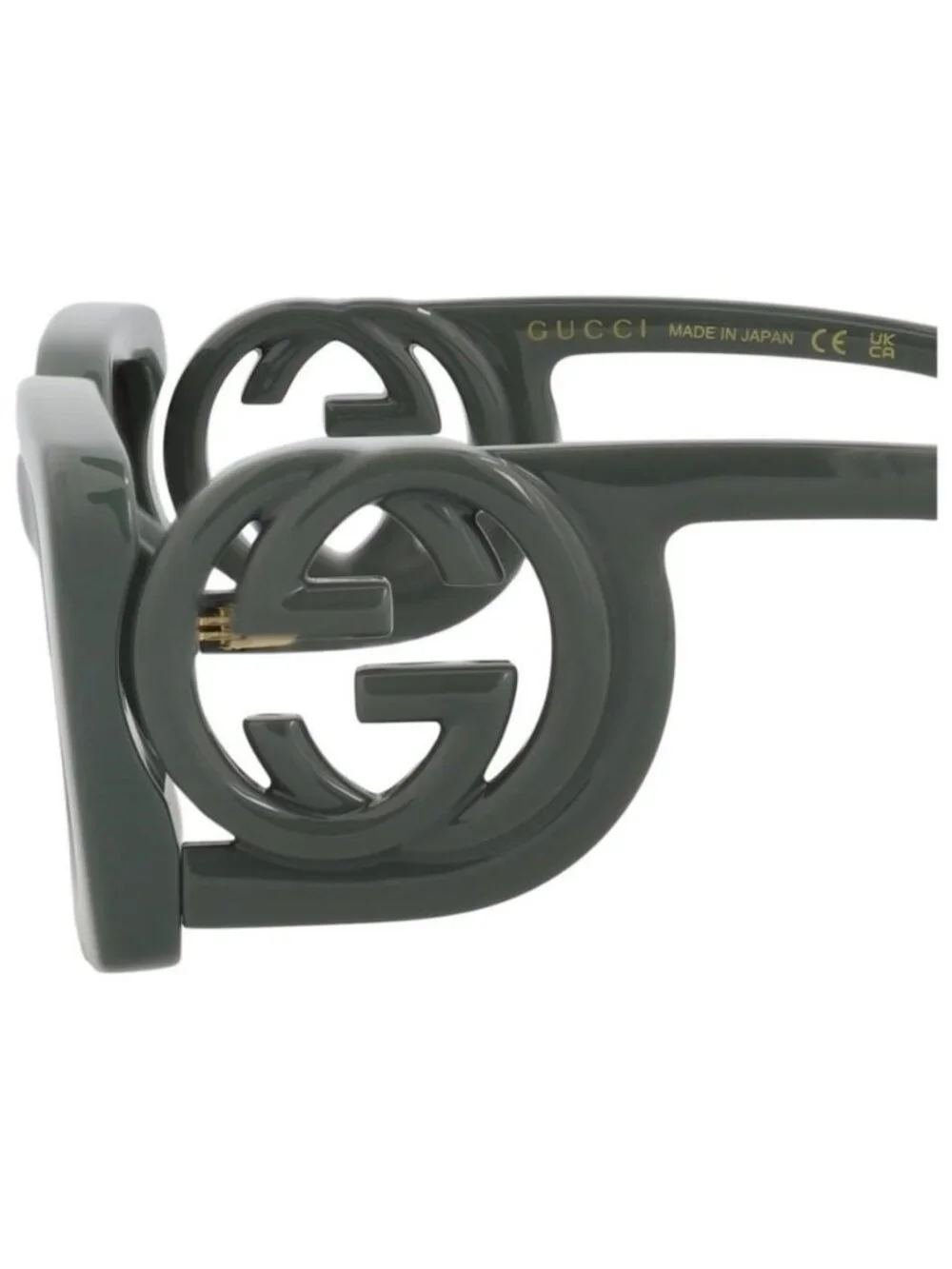 New Gucci Womens Square/Rectangle Grey Grey Smoke Fashion Designer Sunglasses